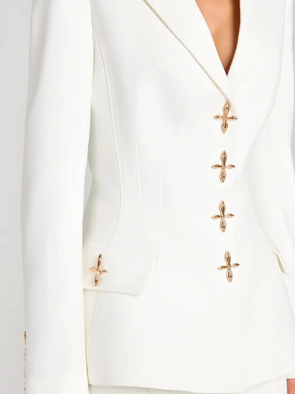 Sofia | Blazer bianco a un bottone