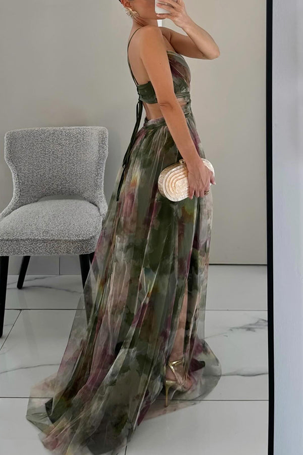 Giselle | Incantevole Maxi-abito con Stampa Floreale