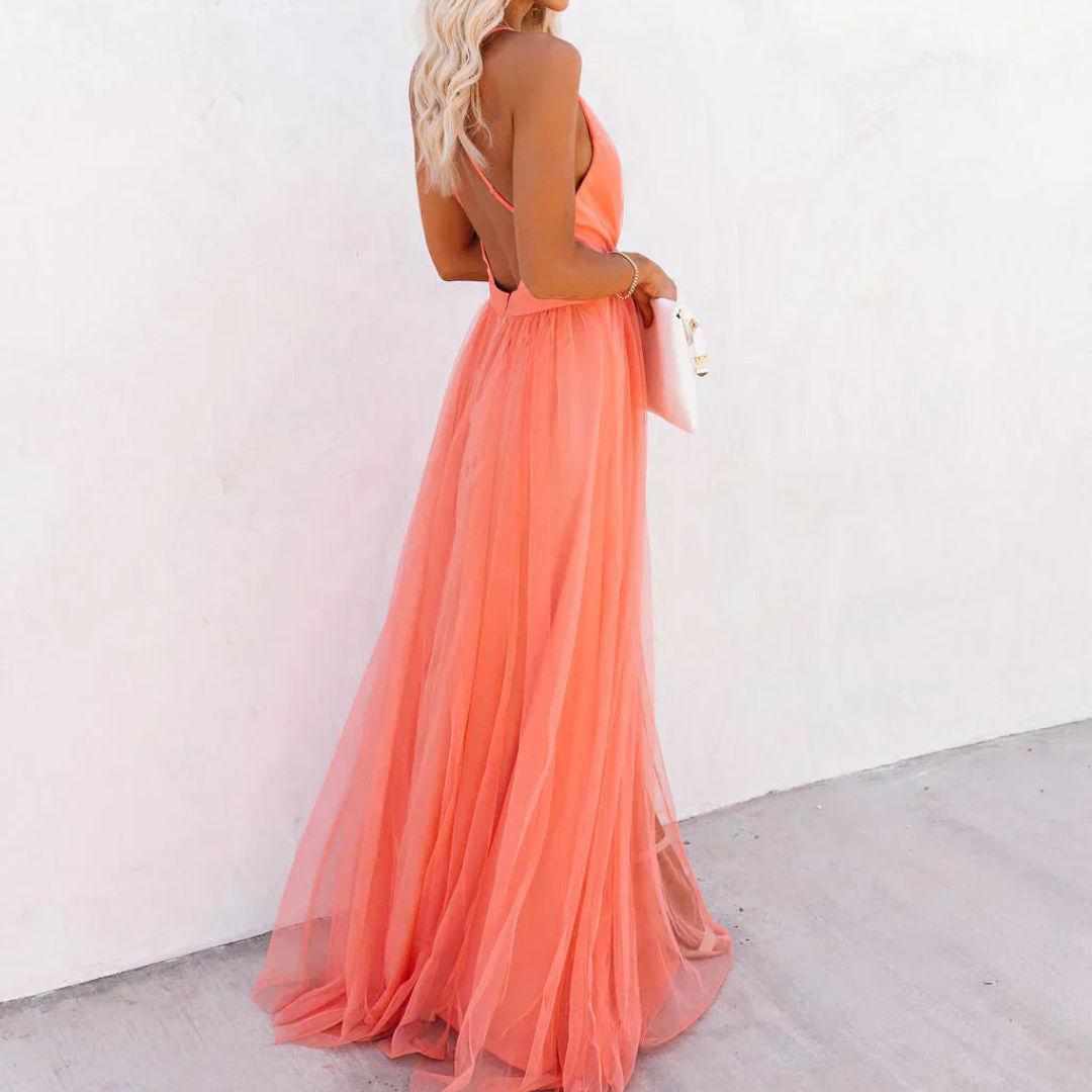 Abito Maxi Luce Corallo