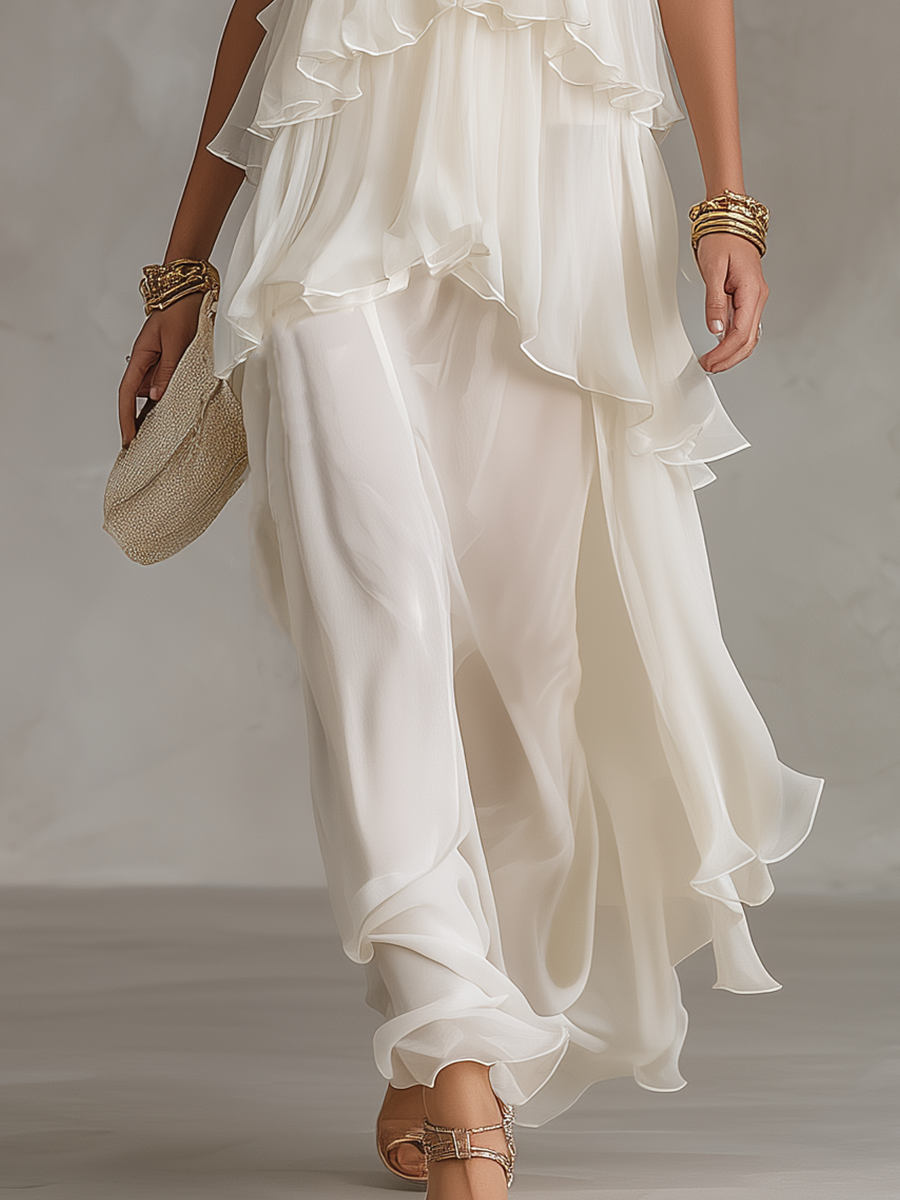 AURELIA | Abito Maxi Chiffon
