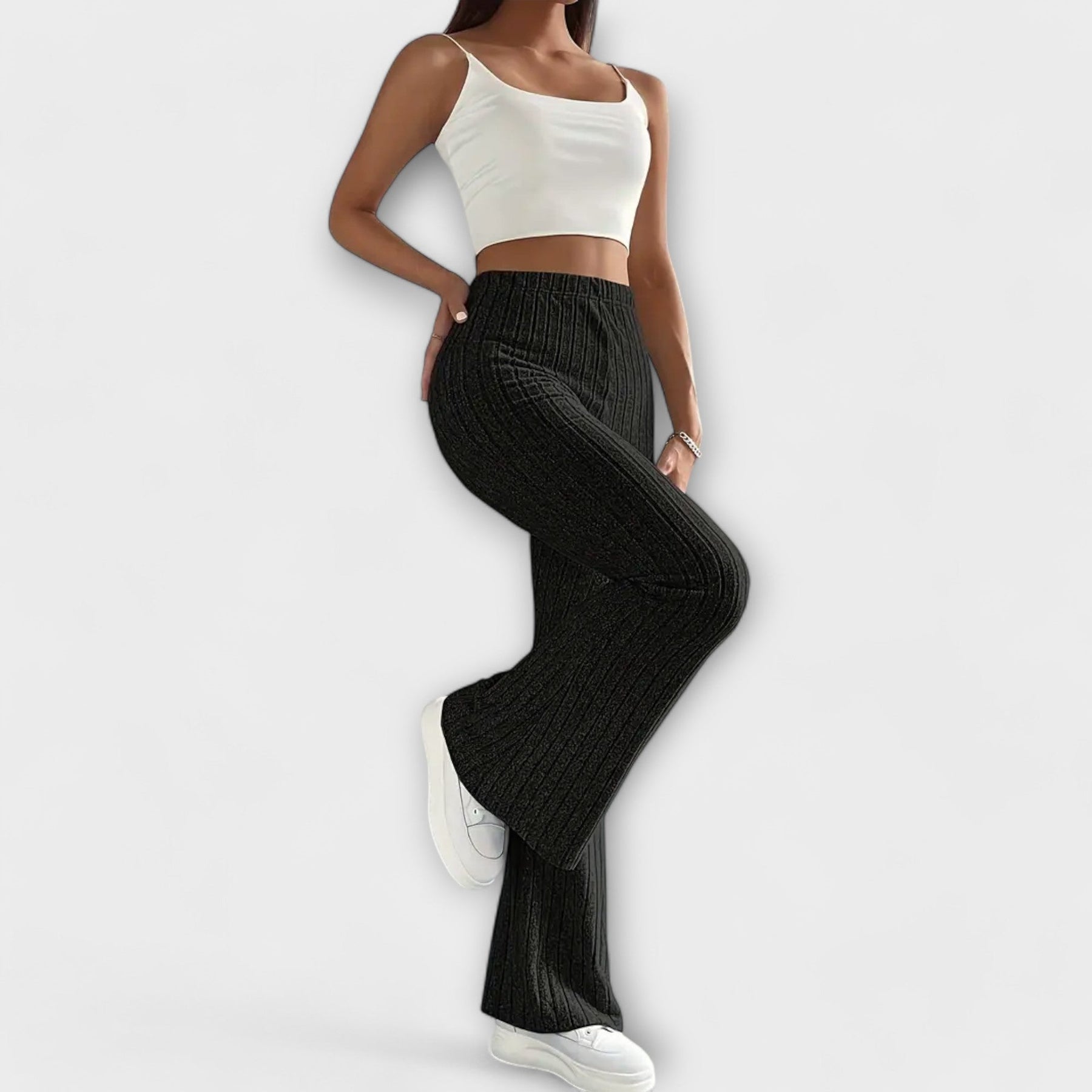 Luretta – Pantaloni svasati con struttura fine