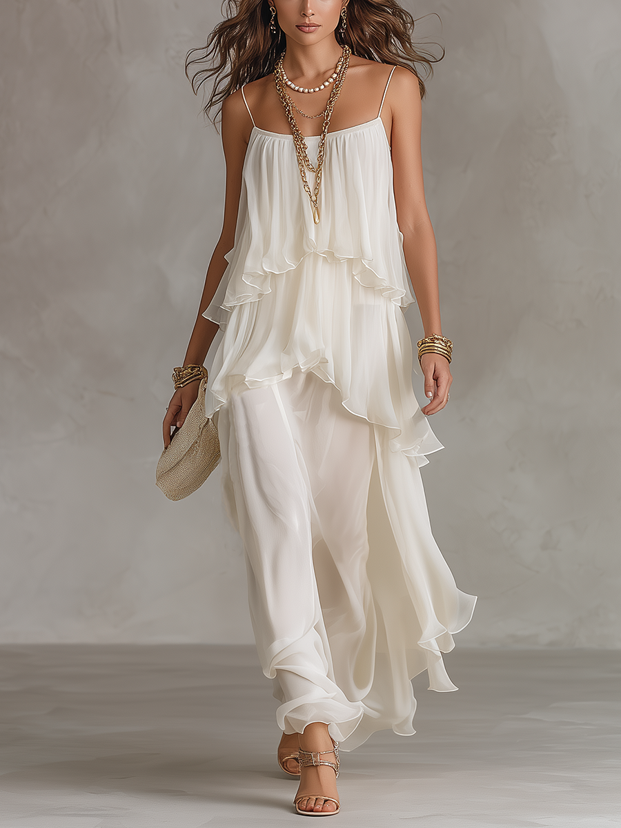 AURELIA | Abito Maxi Chiffon