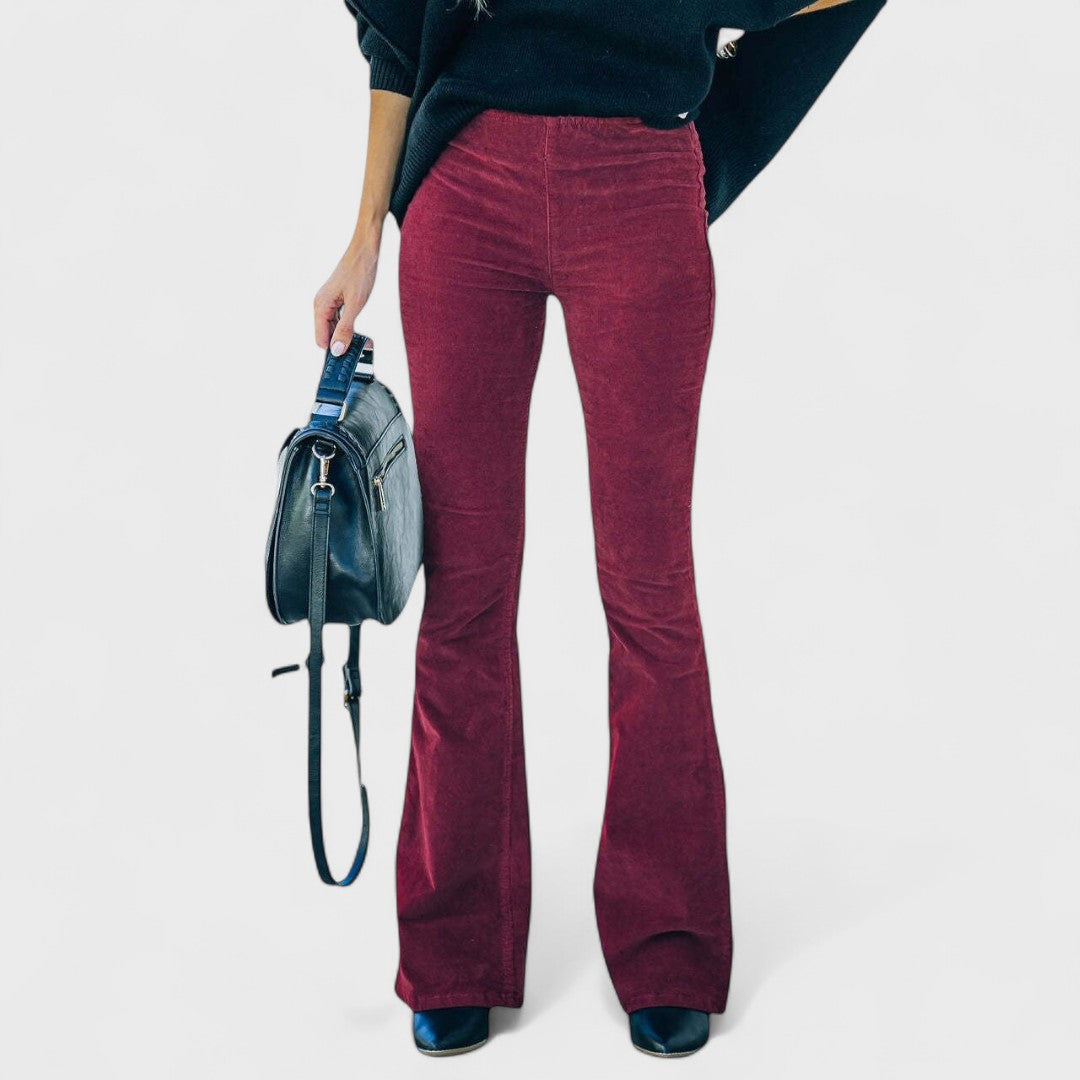Chloe - Pantaloni svasati in velluto a coste