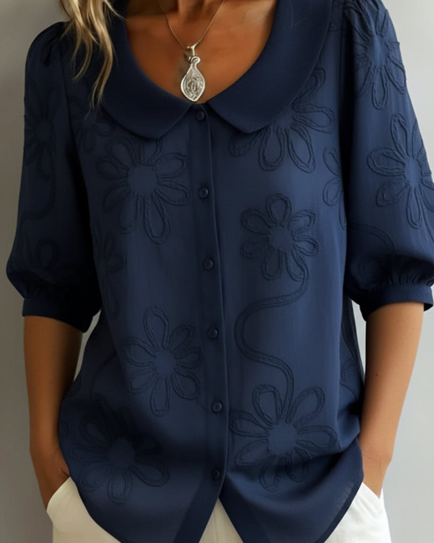 giulia  — Blusa leggera floreale eleganza naturale