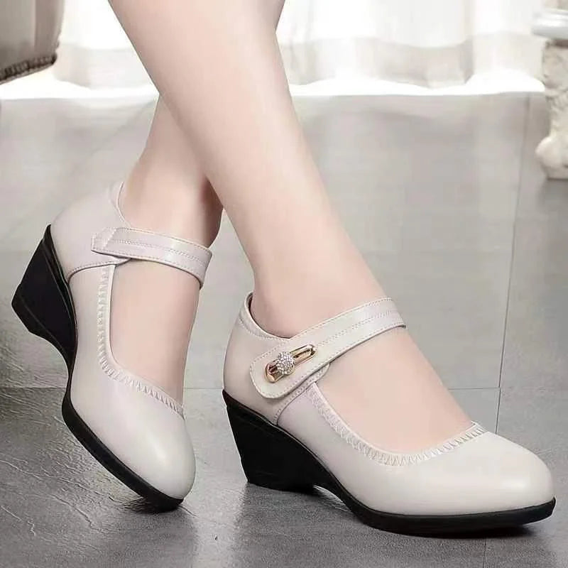 Eleganti Scarpe Comode con Tacco Medio