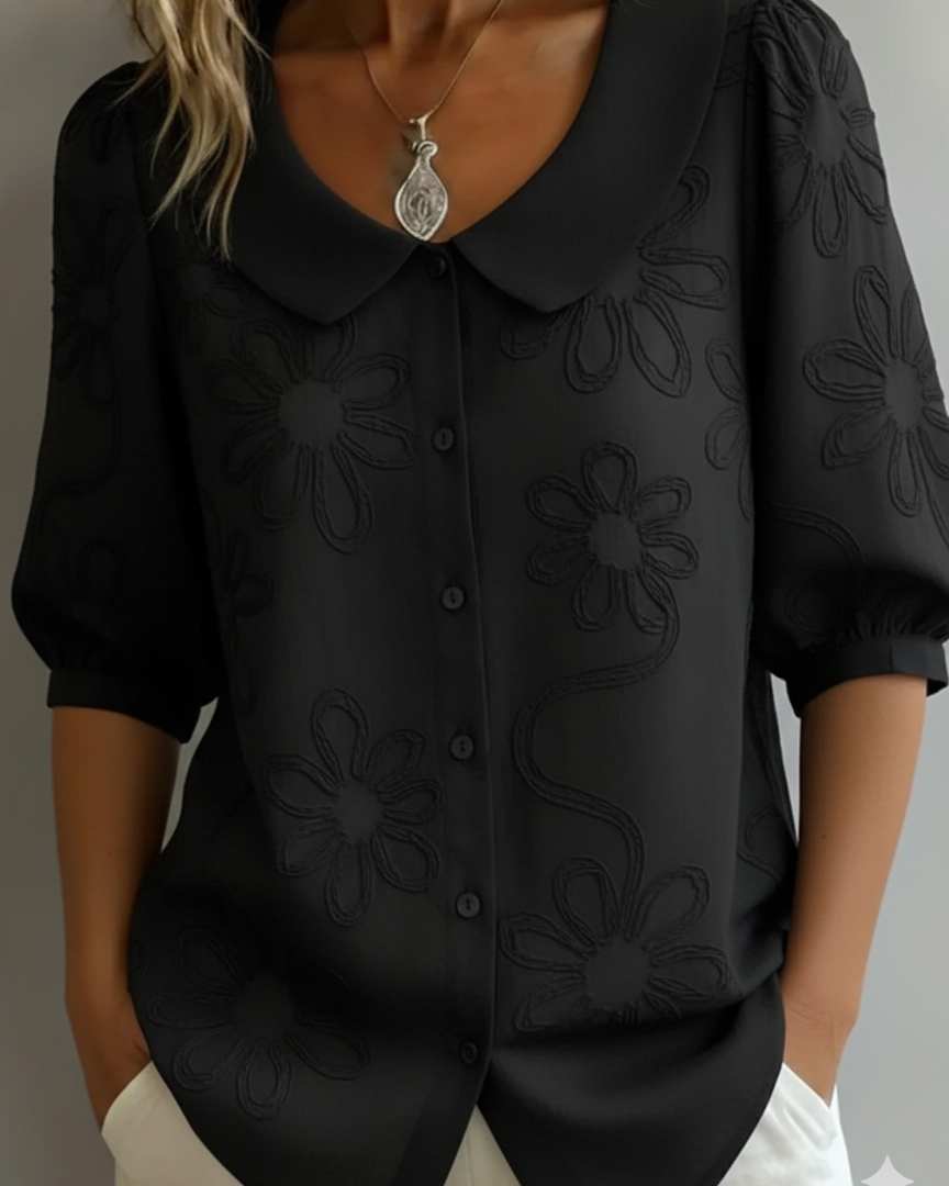giulia  — Blusa leggera floreale eleganza naturale