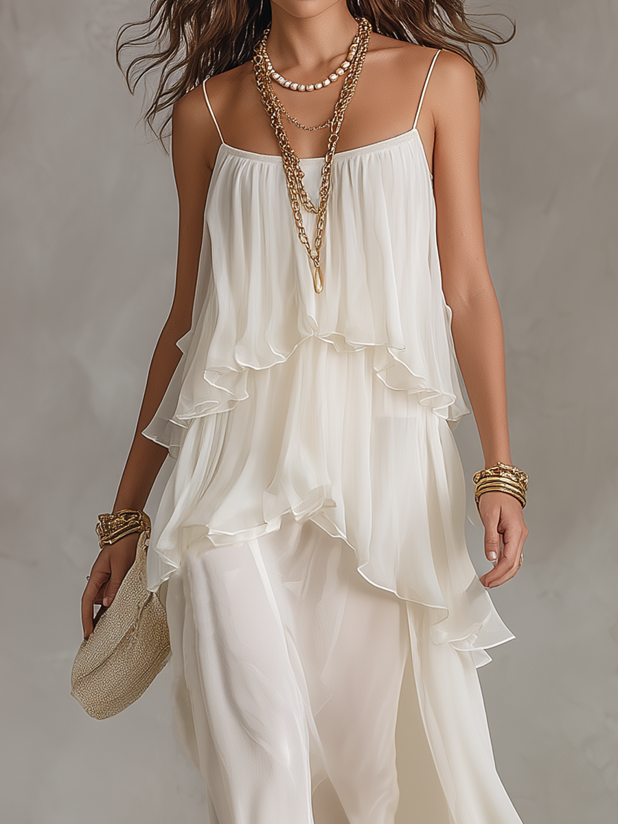 AURELIA | Abito Maxi Chiffon