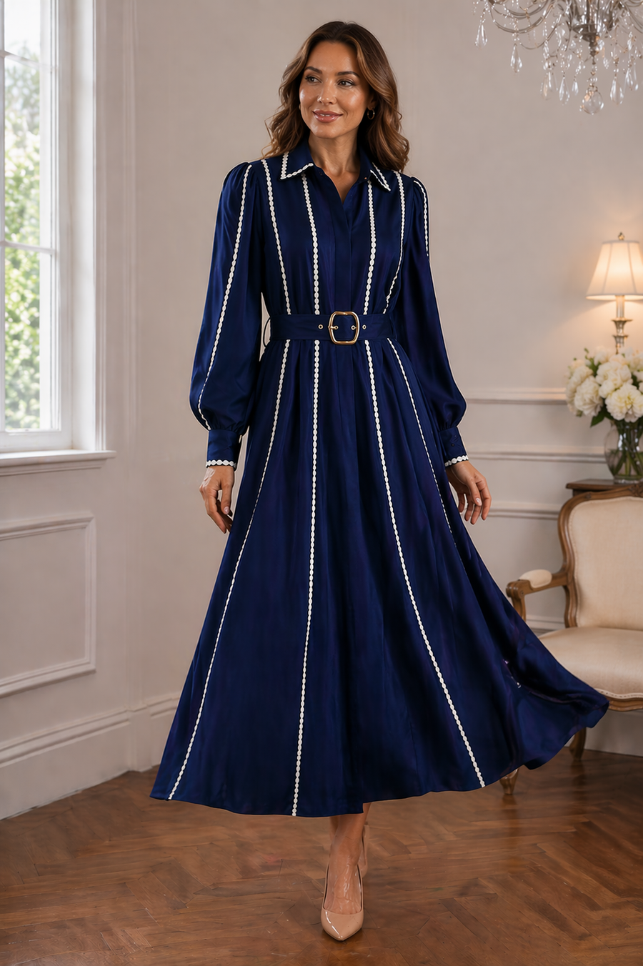 ALEXIA | Abito Con Cintura Elegante