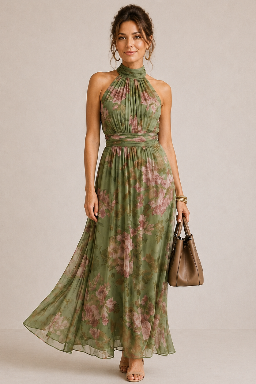 MIRELY | Midi Dress Halter Marsciato