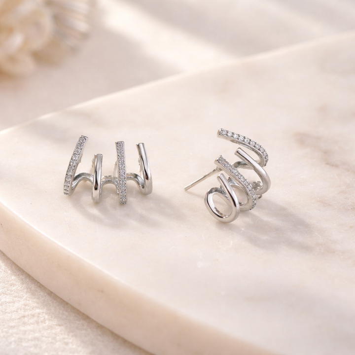 Orecchini a Cuff a Spirale