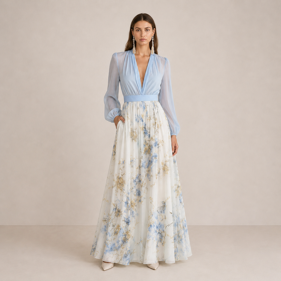 VERA | Abito lungo a fiori