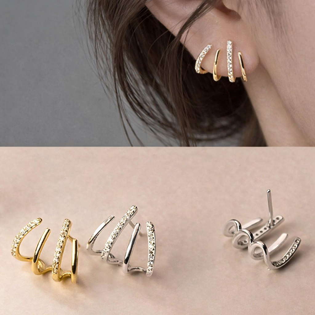 Orecchini a Cuff a Spirale