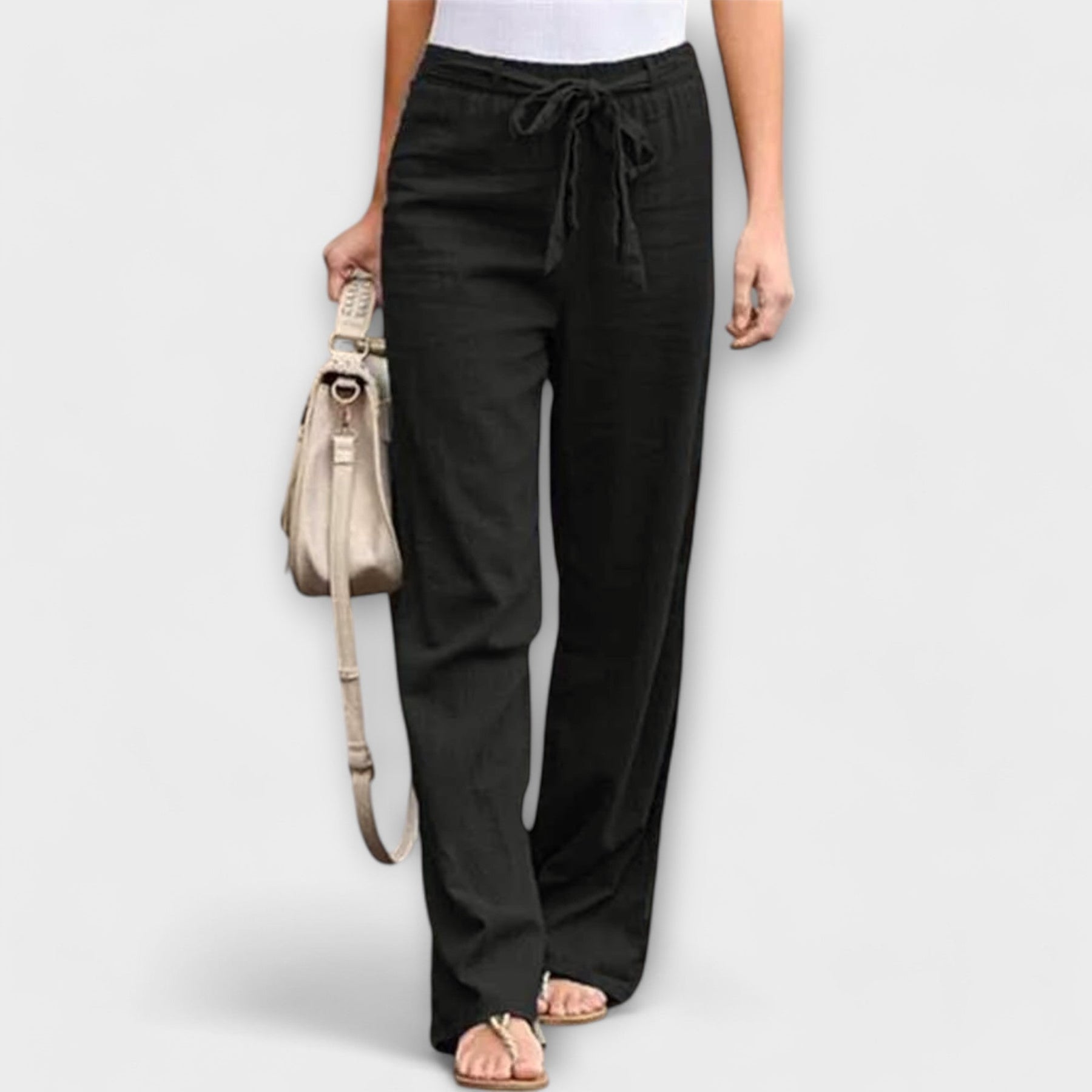 Loreen - Pantaloni in Lino Leggeri