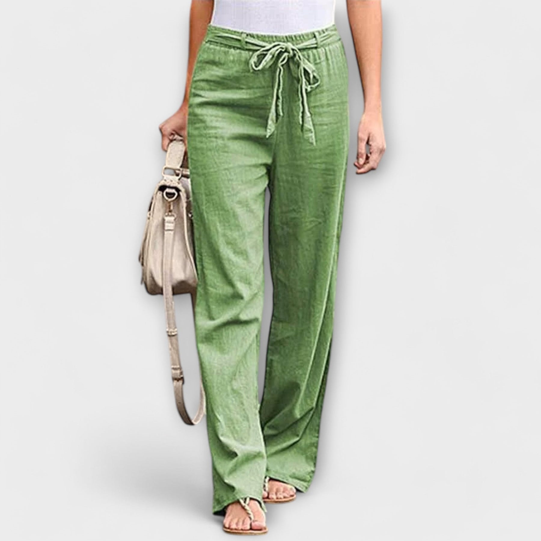 Loreen - Pantaloni in Lino Leggeri