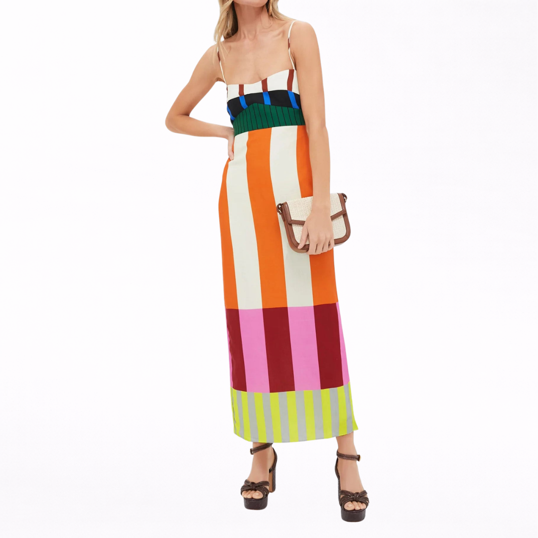 Paloma | Maxi Abito Colorato a Righe