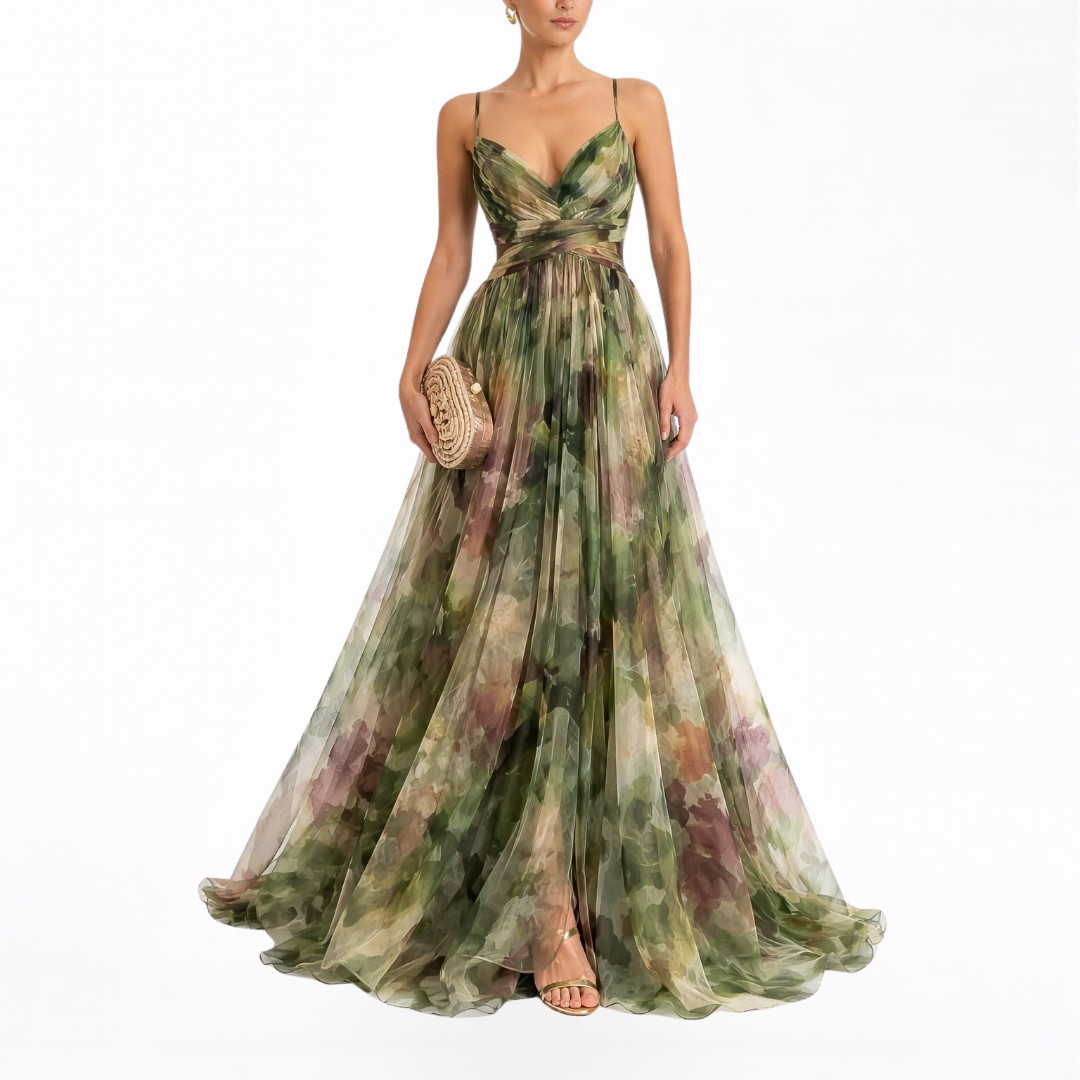 Giselle | Incantevole Maxi-abito con Stampa Floreale