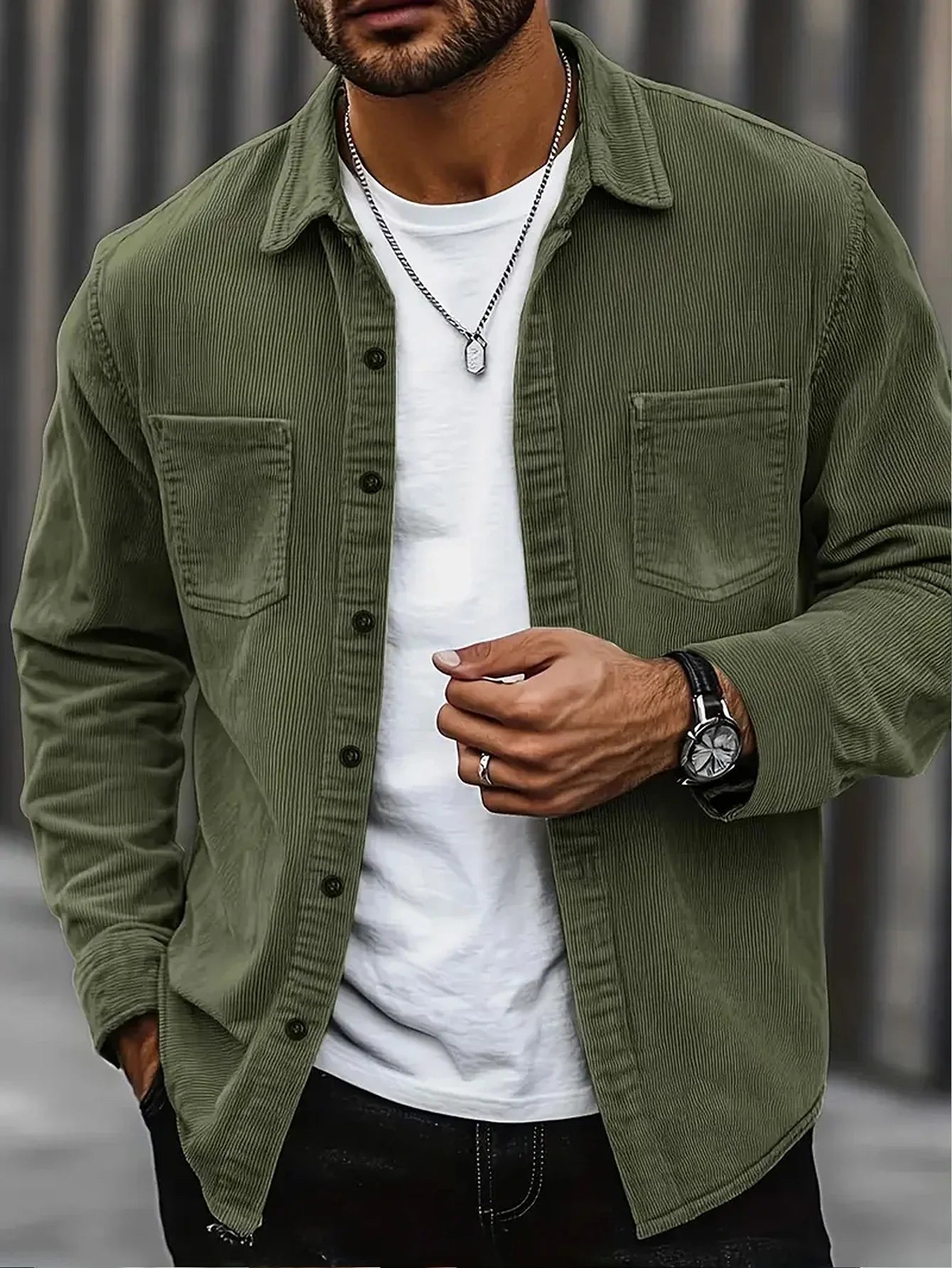 Daan™ | Camicia in Velluto a Righe