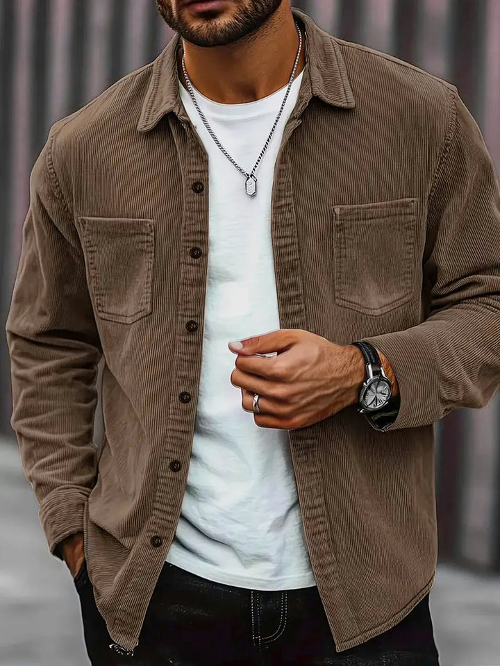Daan™ | Camicia in Velluto a Righe
