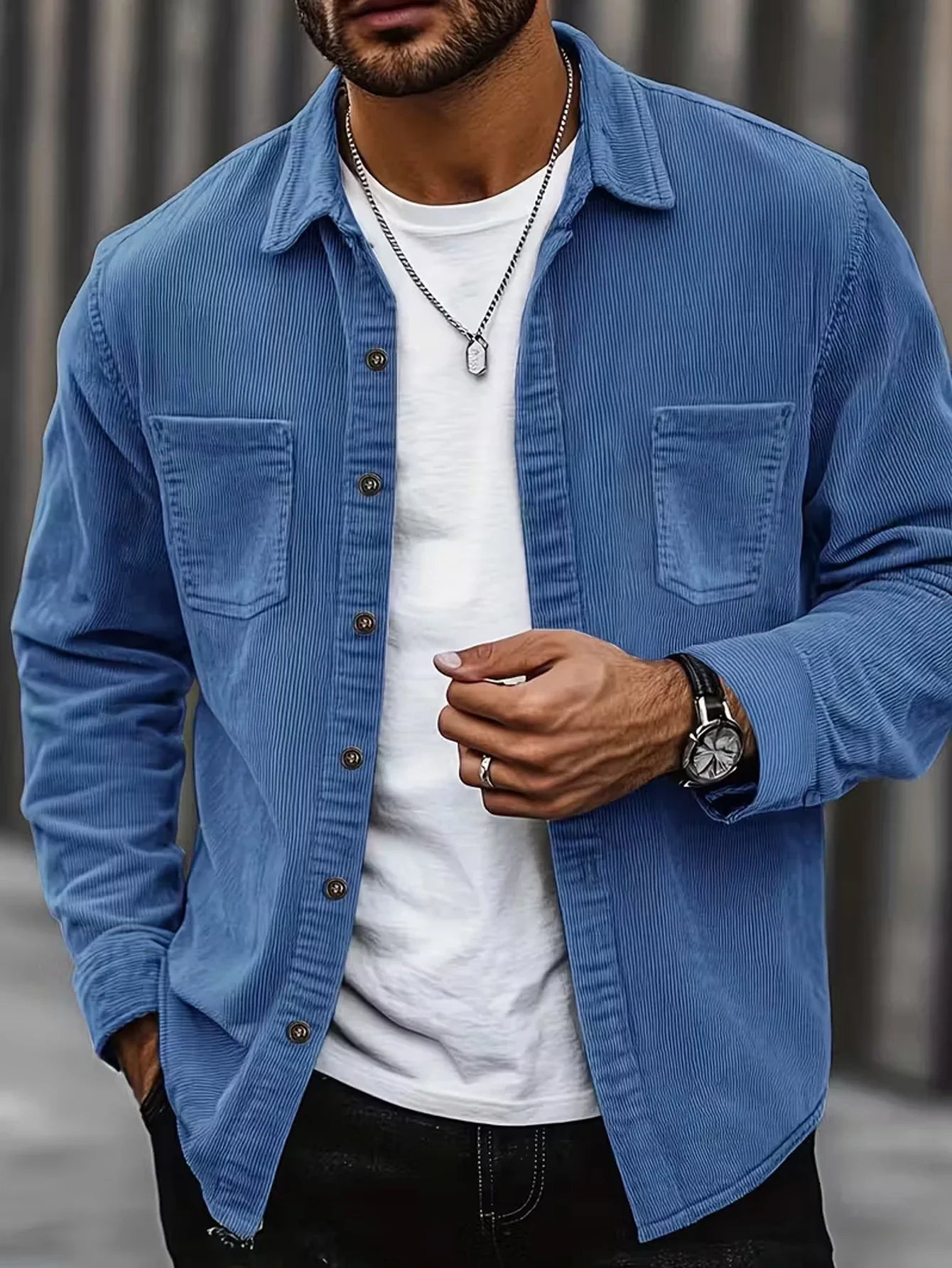Daan™ | Camicia in Velluto a Righe