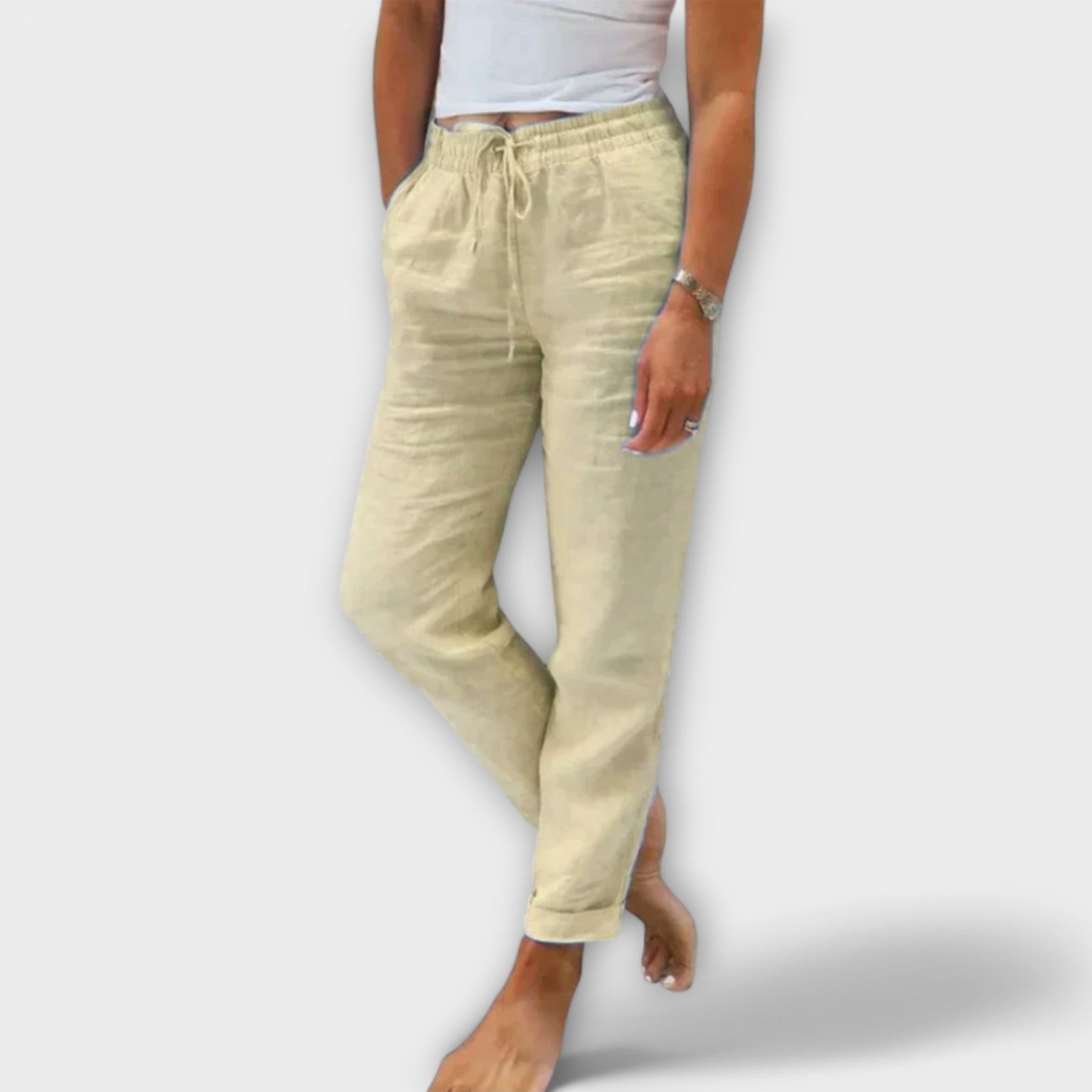 Stacy - Pantaloni leggeri in lino