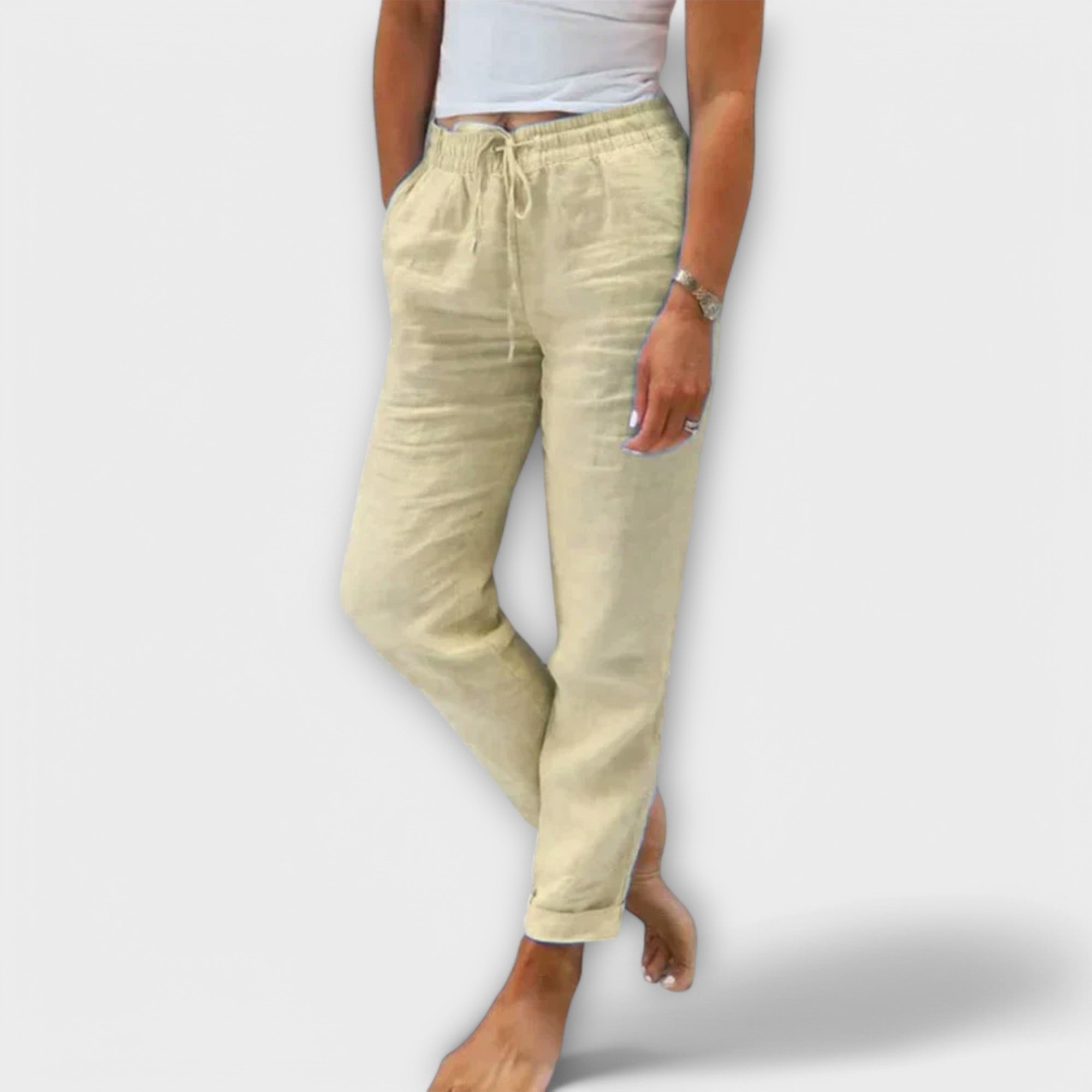 Stacy - Pantaloni leggeri in lino