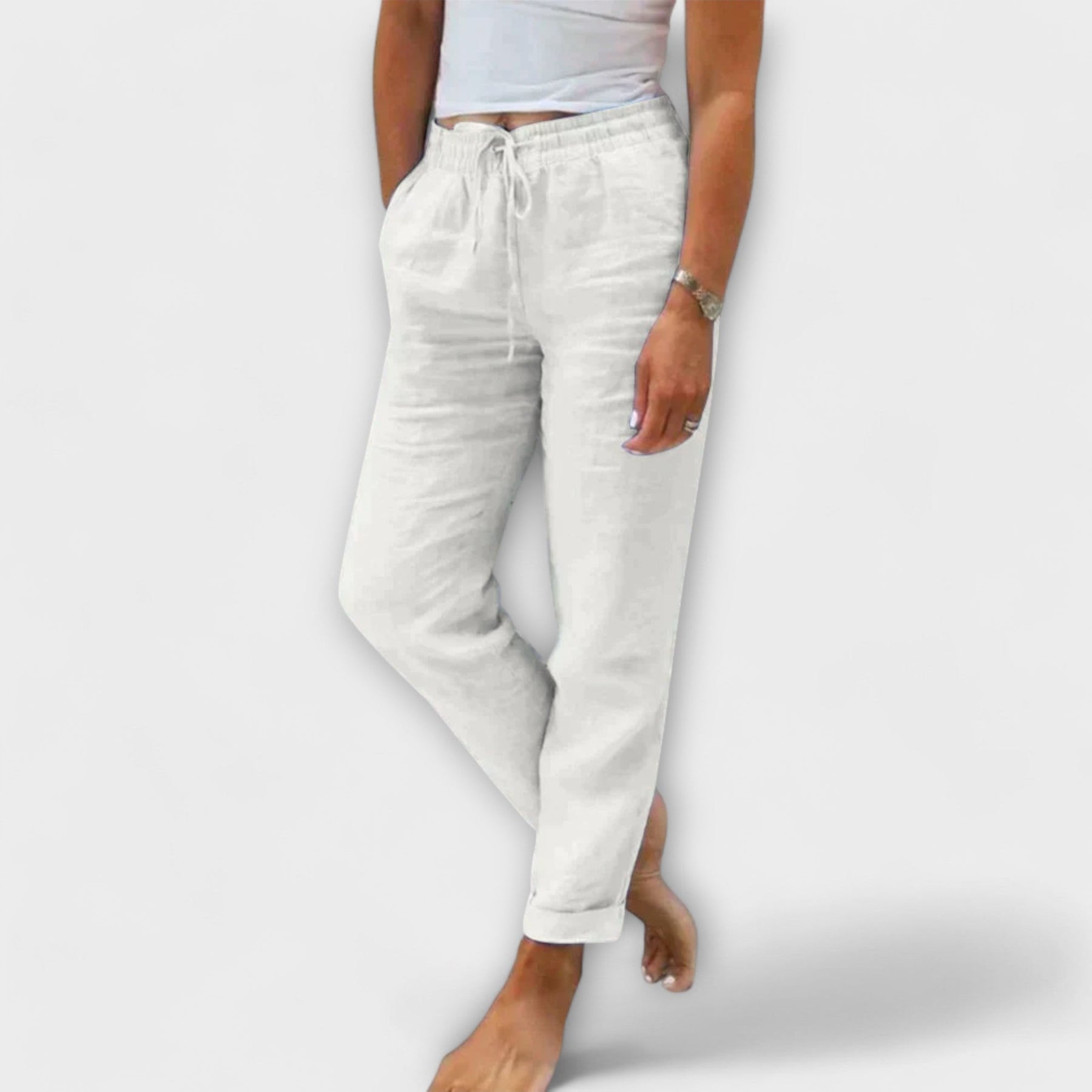 Stacy - Pantaloni leggeri in lino