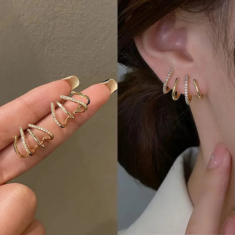 Orecchini a Cuff a Spirale