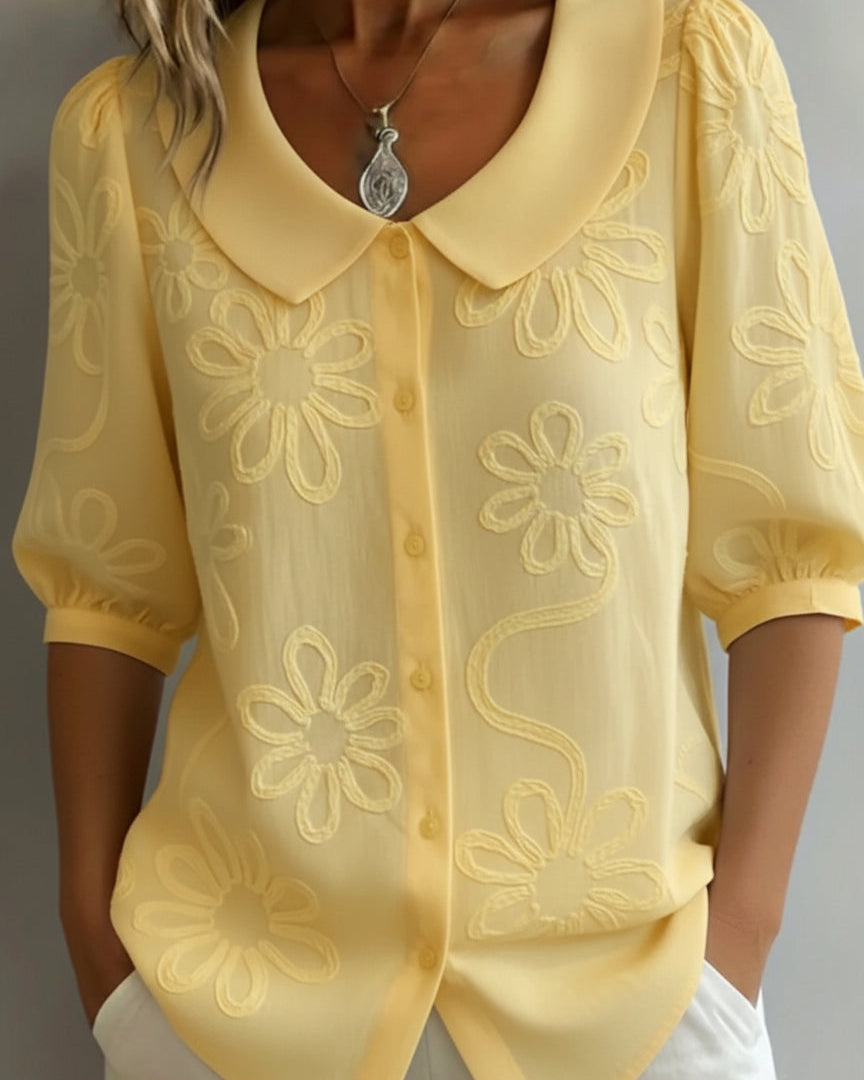 giulia  — Blusa leggera floreale eleganza naturale