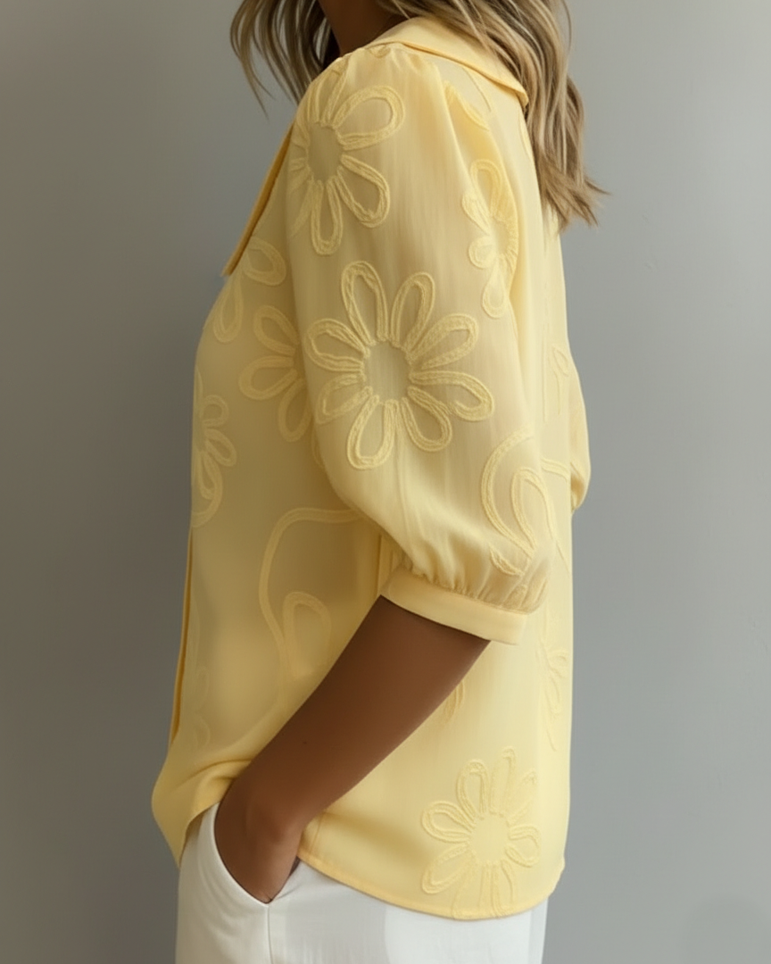 giulia  — Blusa leggera floreale eleganza naturale