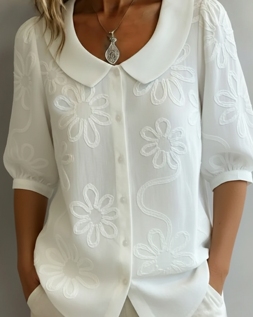 giulia  — Blusa leggera floreale eleganza naturale