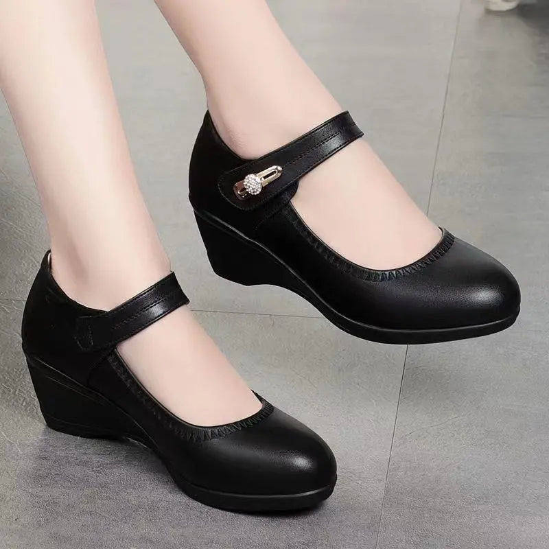 Eleganti Scarpe Comode con Tacco Medio