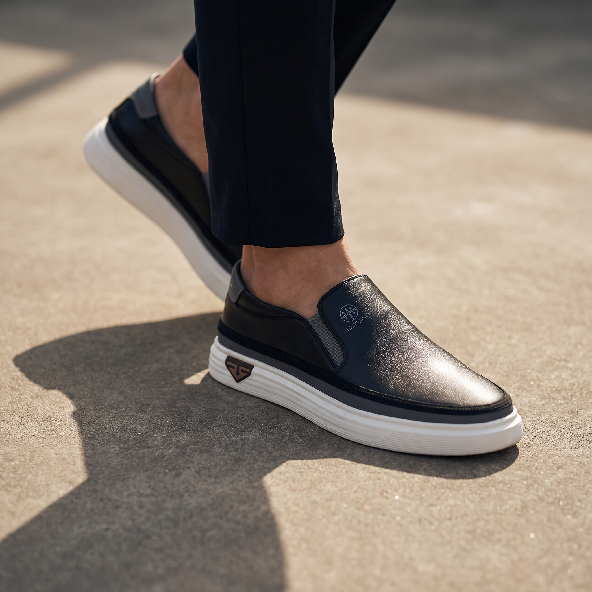 TORINO – Men's Leather Slip-On Sneakers
