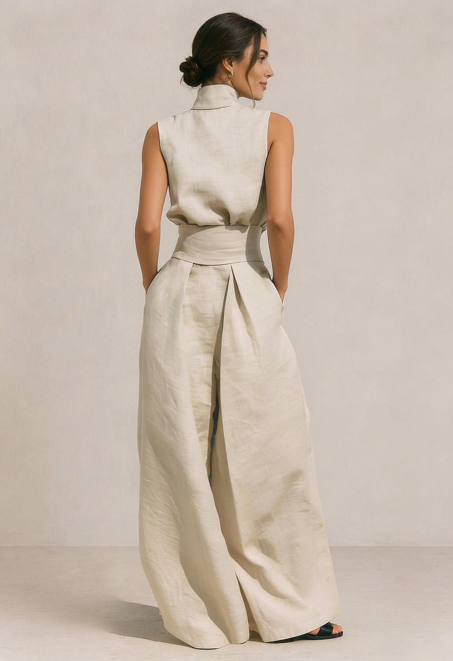 ZIRELLA | Completo Minimal con Pantaloni Ampii