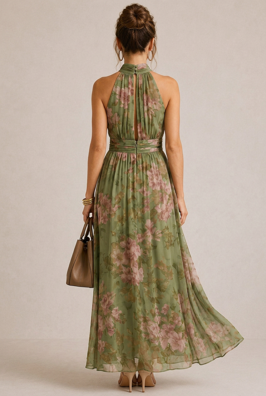 MIRELY | Midi Dress Halter Marsciato