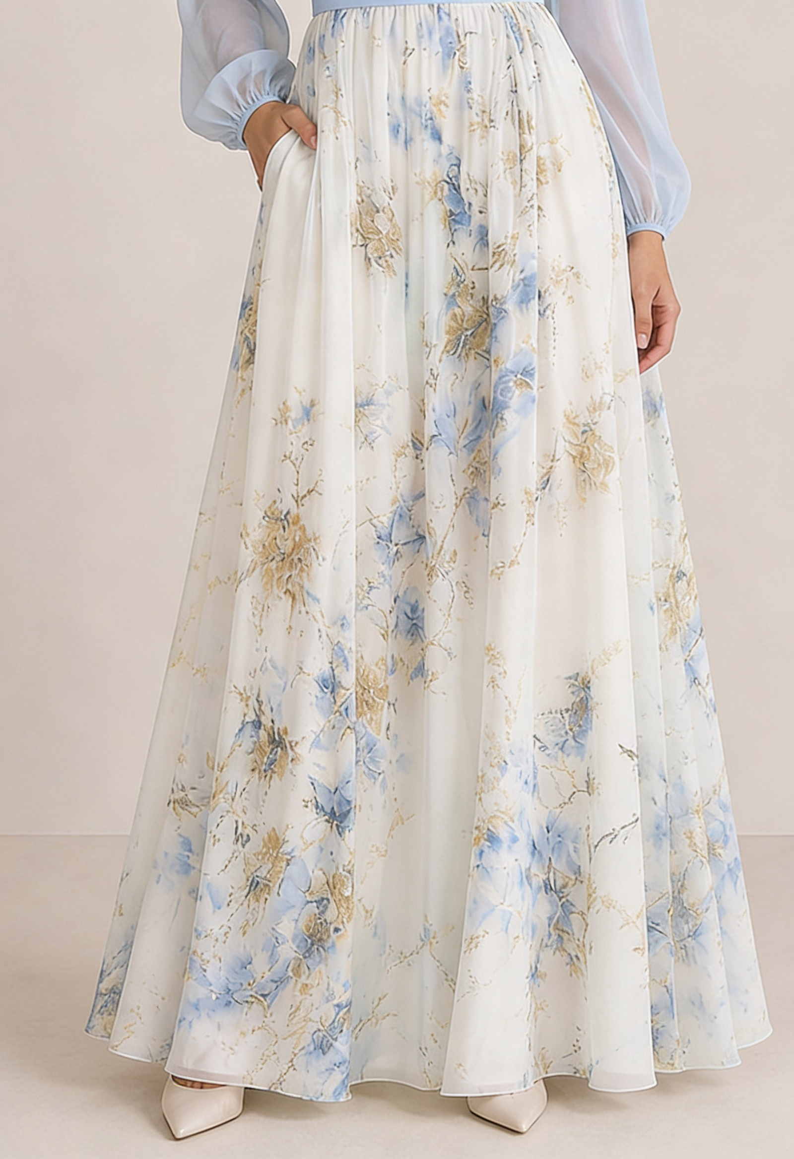 VERA | Abito lungo a fiori