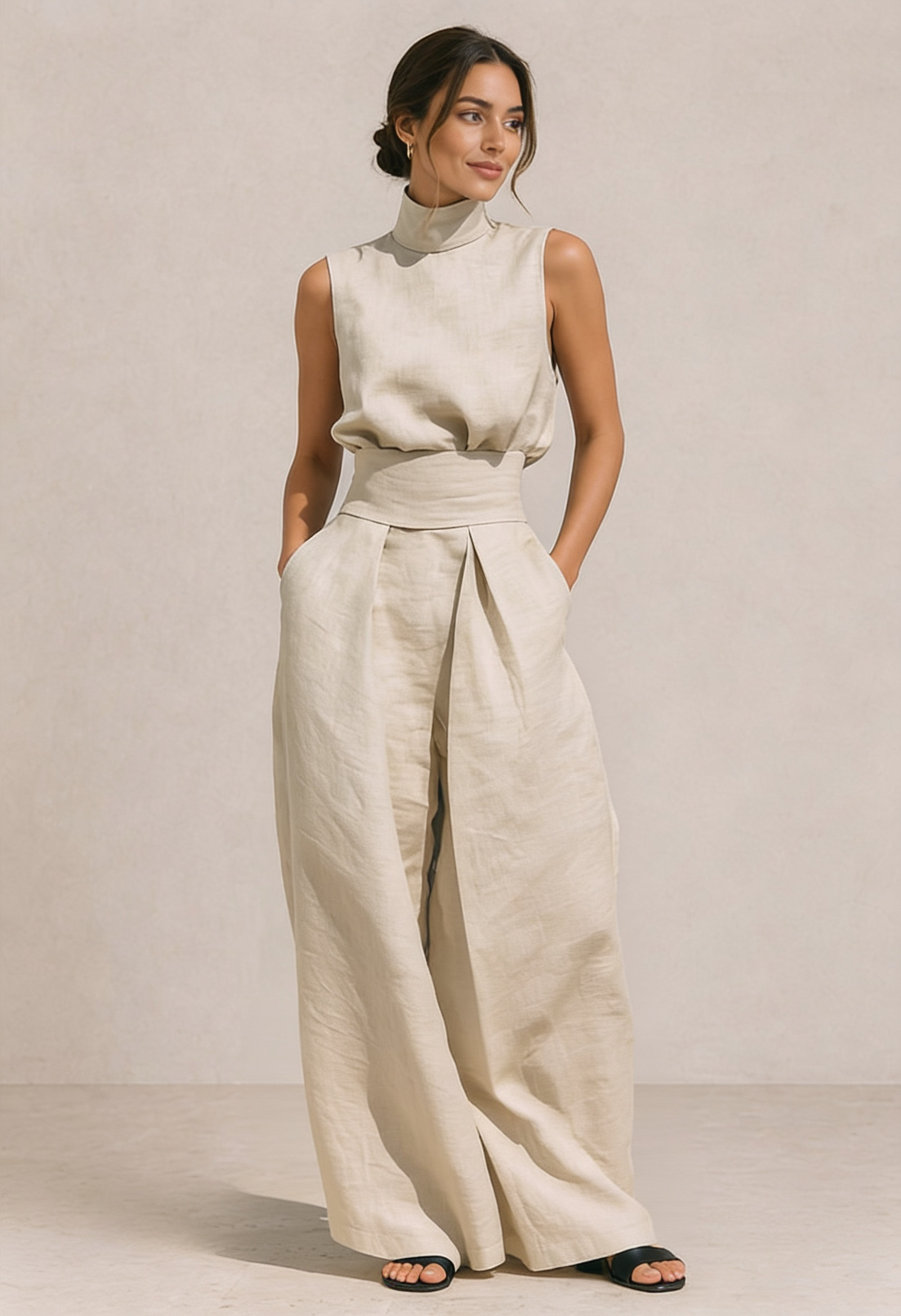 ZIRELLA | Completo Minimal con Pantaloni Ampii