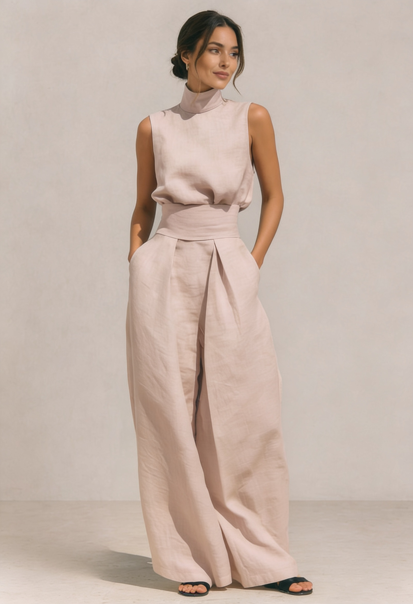 ZIRELLA | Completo Minimal con Pantaloni Ampii