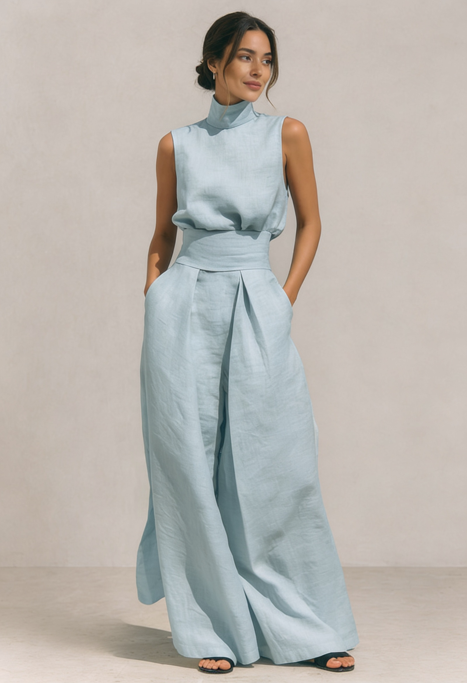 ZIRELLA | Completo Minimal con Pantaloni Ampii