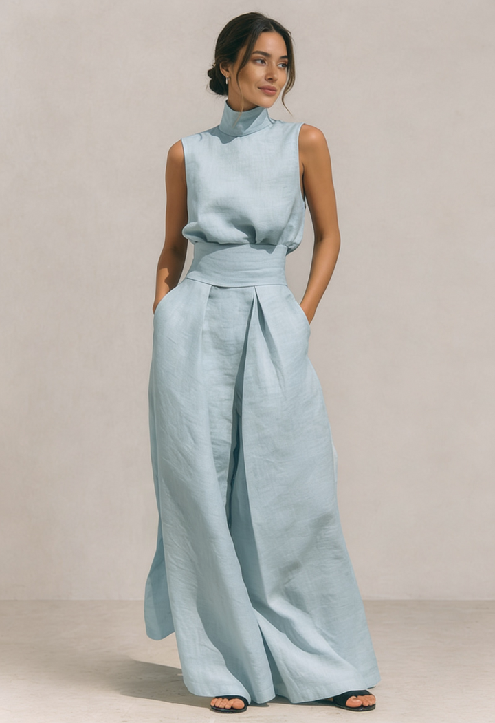 ZIRELLA | Completo Minimal con Pantaloni Ampii