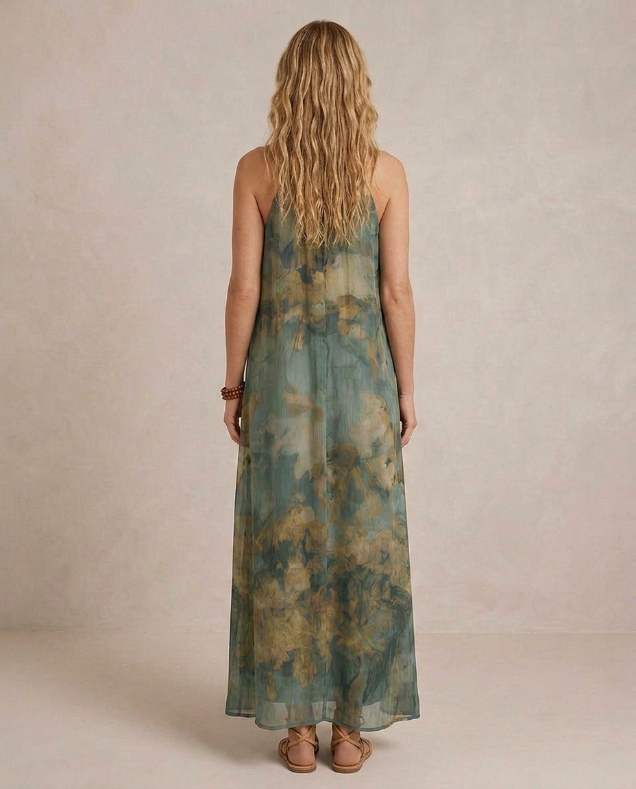 FLORA | Maxi Abito Chiffon Floreale Boho