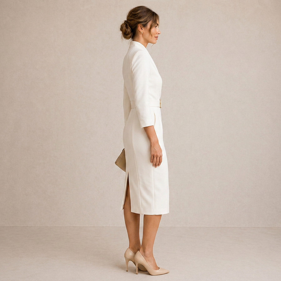 TIVARA | Abito Nero Con Cintura