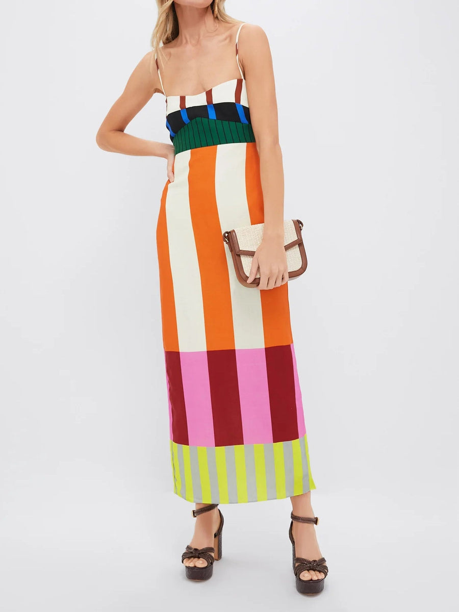 Paloma | Maxi Abito Colorato a Righe
